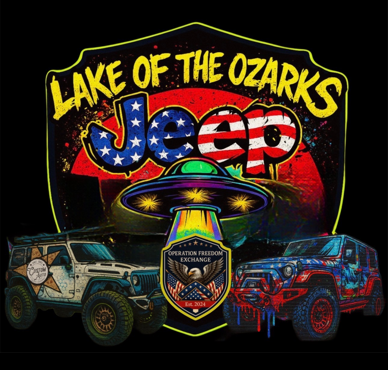 Lake of the Ozarks Jeep Event and Operation Freedom Exchange graphic